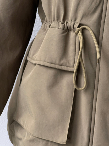 【cimz1727】實拍行走的火爐重工牛角扣大翻領工裝羽絨外套大衣(白鴨絨50)251120