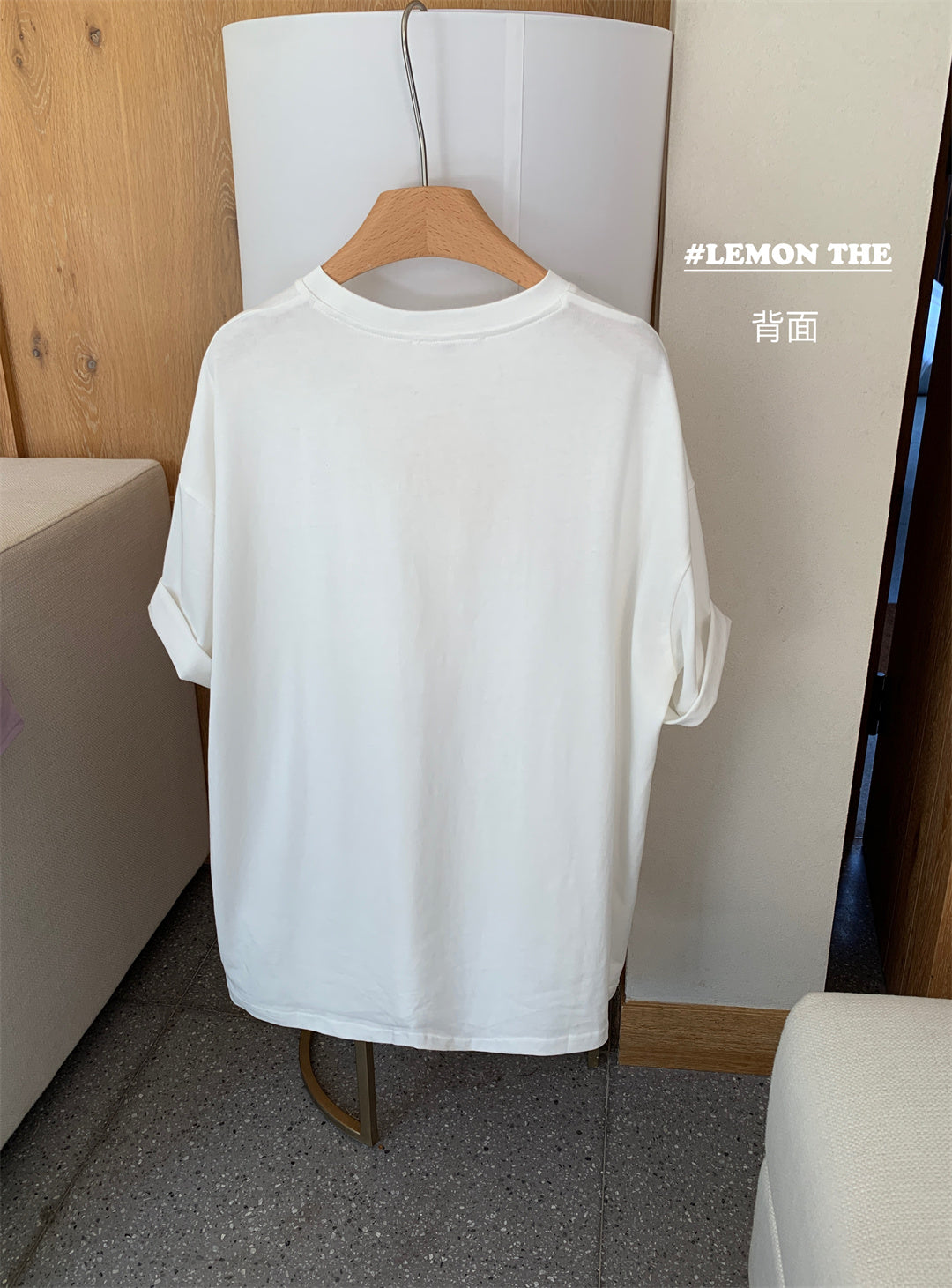 【L6126】檸檬綠茶春夏復古印花短袖t恤240304