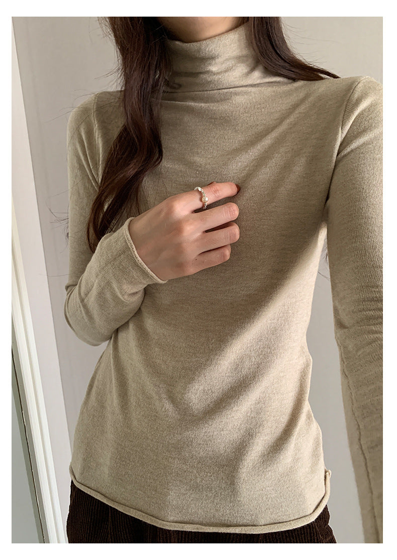 【H5481】實拍基礎6色堆堆領毛針織T恤251109