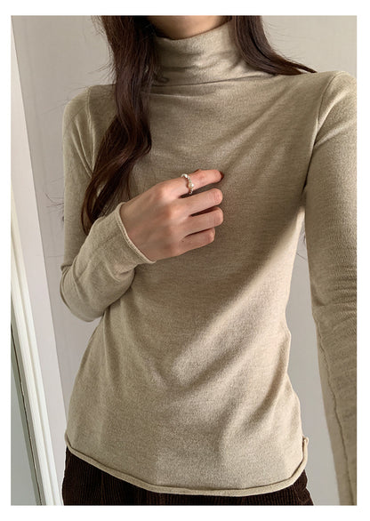 【H5481】實拍基礎6色堆堆領毛針織T恤251109