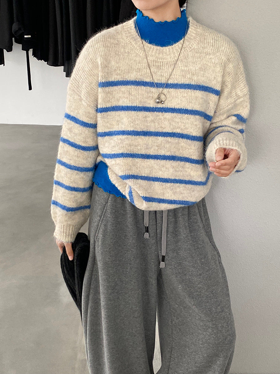 【cimz8925】實拍冬季復古圓領氣質針織毛衣251120