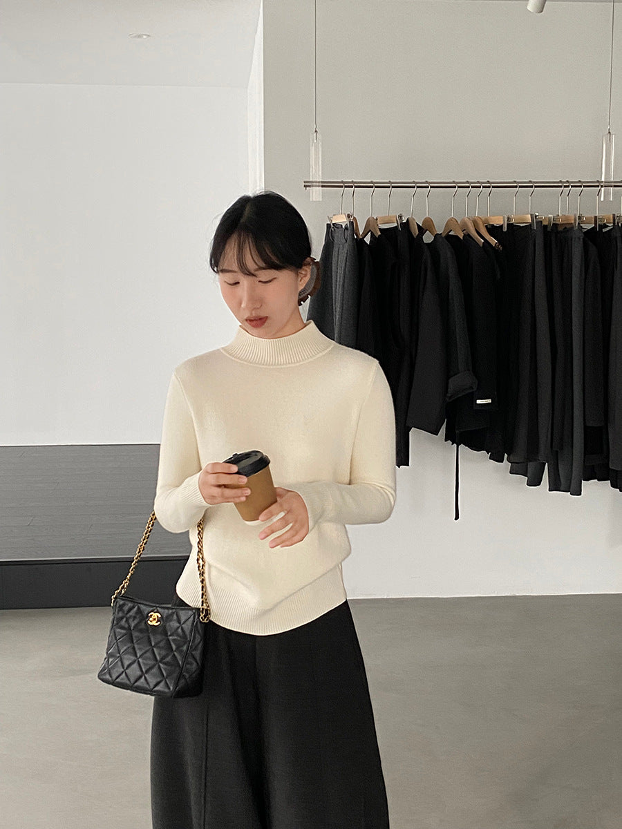 【cimz1190】實拍一體絨加絨加厚保暖小高領針織衫251120