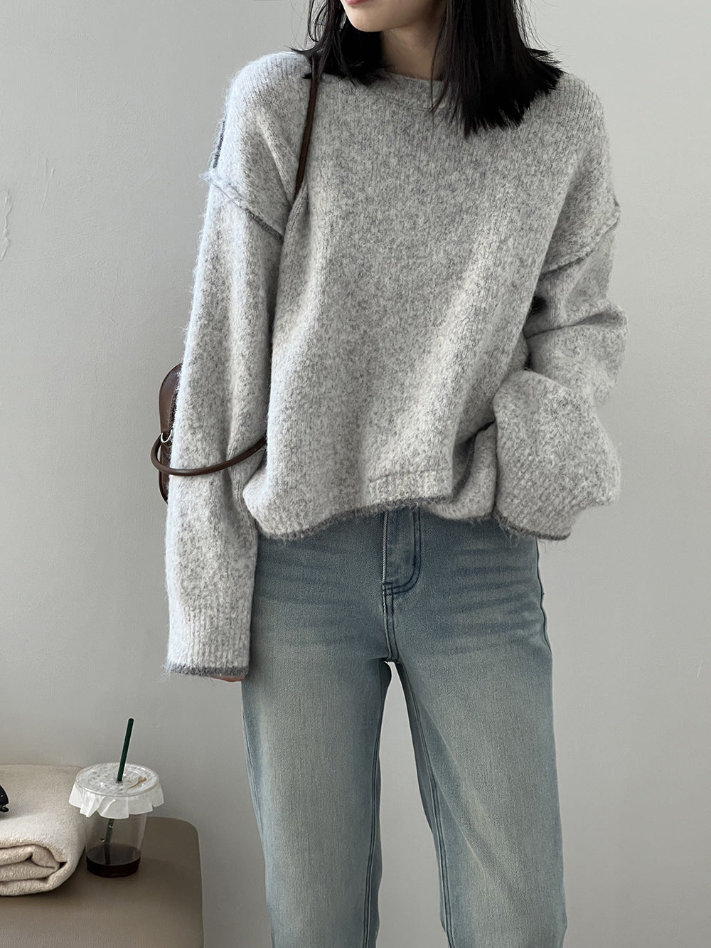 【YP2472】 實拍熱銷不規則針織毛衣251023