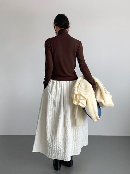 【LD11017】實拍日系加厚棉感保暖高腰花苞裙（左右有口袋）251110