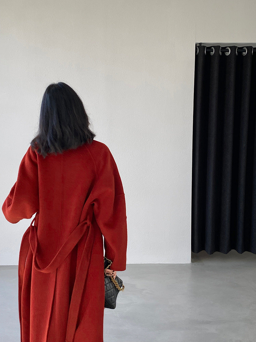 【cimz6616】實拍高級大氣厚款立領雙面羊毛呢大衣外套（羊毛100)251120