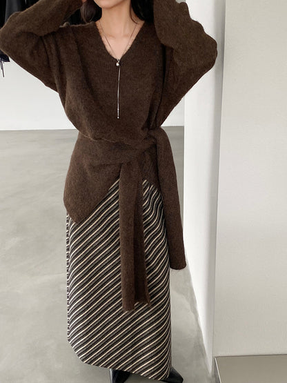 【cim8802】實拍纯色溫柔針織毛衣+針織披肩(羊毛8）251114