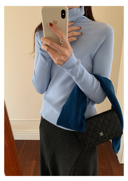 【H5525】實拍冬季7色高領毛織衫251125