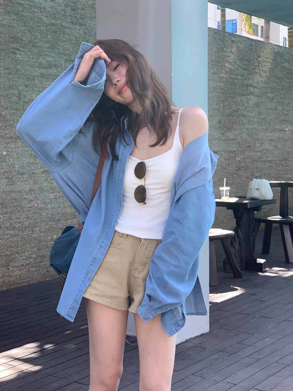 【LTM1620】韓系慵懶率性風👖百搭寬鬆休閒牛仔長袖襯衫/薄款外套260428