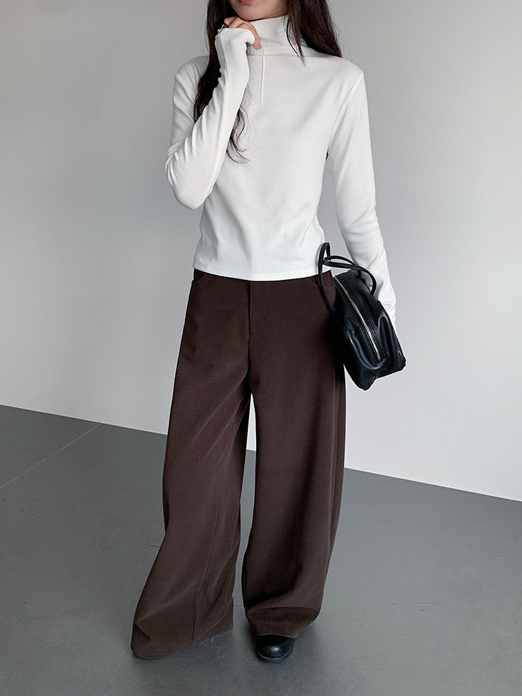 【LD11012】實拍加厚半高領6色打底長袖t恤251110