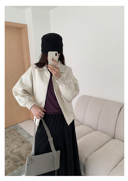 【H5476】實拍秋冬質感簡約細摺鬆緊腰a字傘裙251109