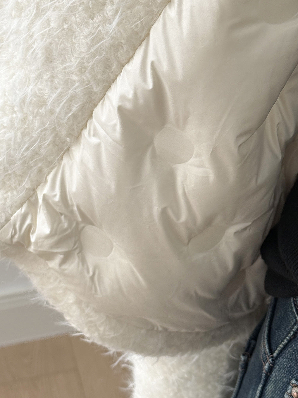 【Y8722】實拍高質感白鴨絨羊毛小香羊羔毛外套（白鴨絨90%)251106
