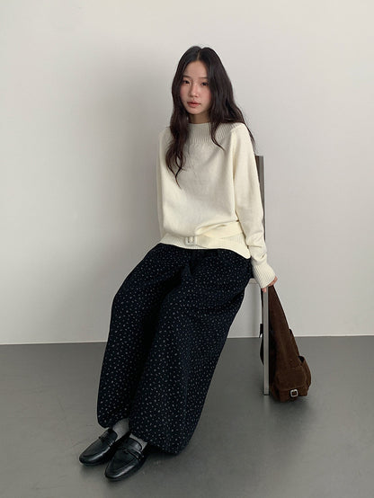 【LD11062】實拍慵懶高級感北極融針織毛衣（可拉一字肩）251209