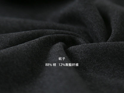 【LD3265】 實拍秋冬後開叉毛呢直筒高腰裙251020
