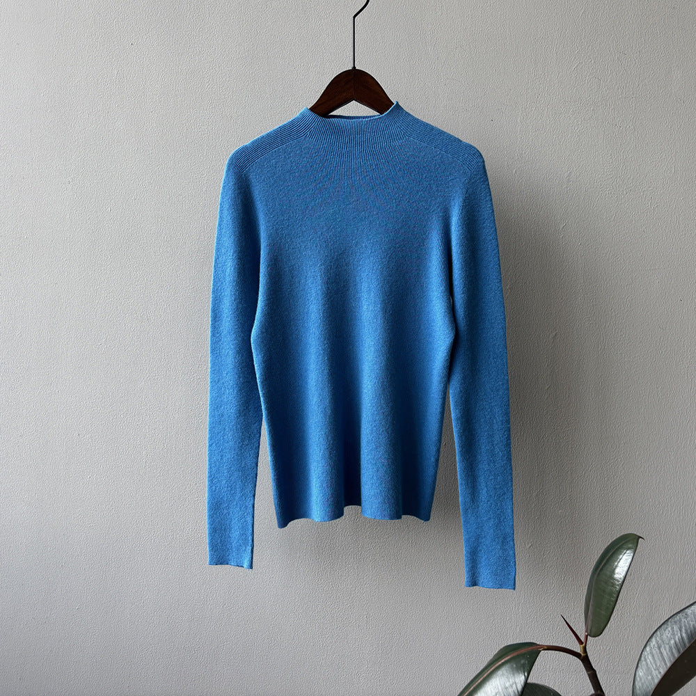 【Y315】實拍高級感半高領針織衫（棉羊毛4%)251106