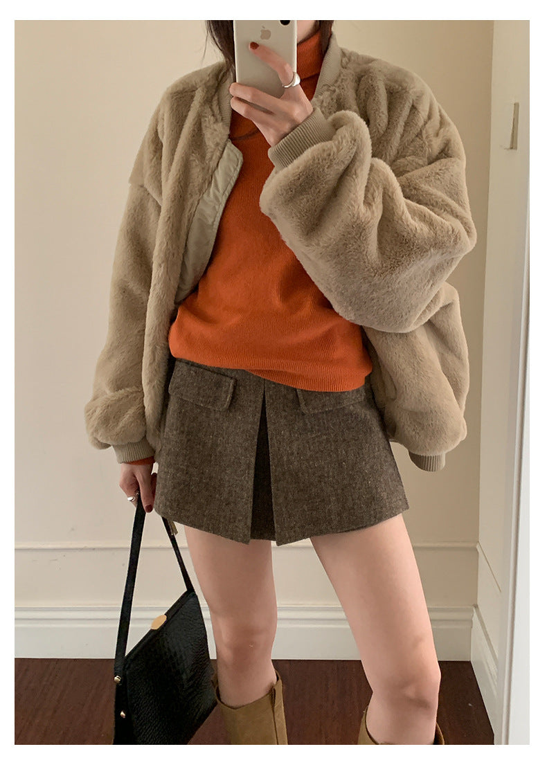 【H5523】實拍S~XL氣質千金質感高腰A字裙褲251125