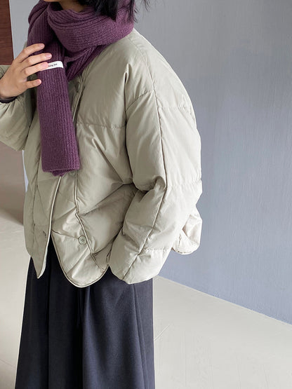 【cimz1010】實拍冬日温暖加厚90％白鴨絨羽絨外套大衣251128