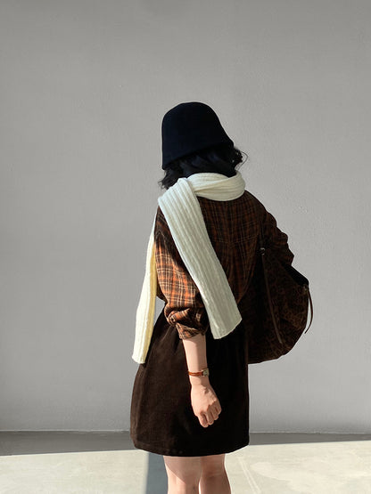 【cimz1753】實拍磨毛加厚復古格紋襯衫 251120