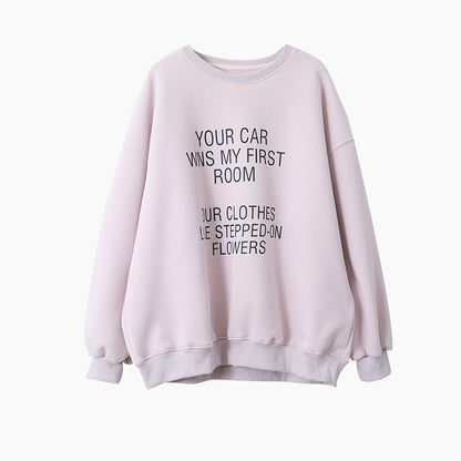 【LD11021】實拍加絨加厚印花寬鬆情侶裝衞衣251110