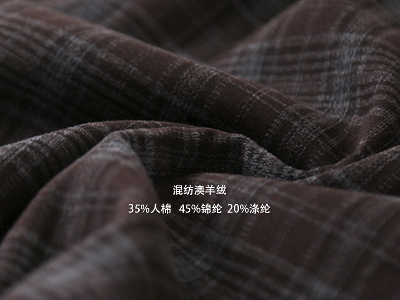 【LD11071】實拍氣質復古格紋毛呢a字裙251209