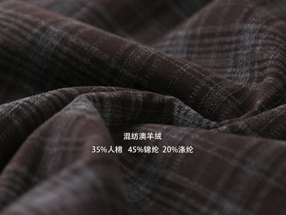 【LD11071】實拍氣質復古格紋毛呢a字裙251209