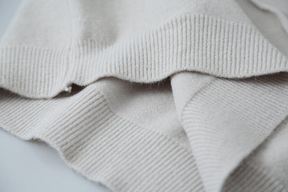 【LD3294】實拍慵懶復古立領羊駝絨針織衫251103