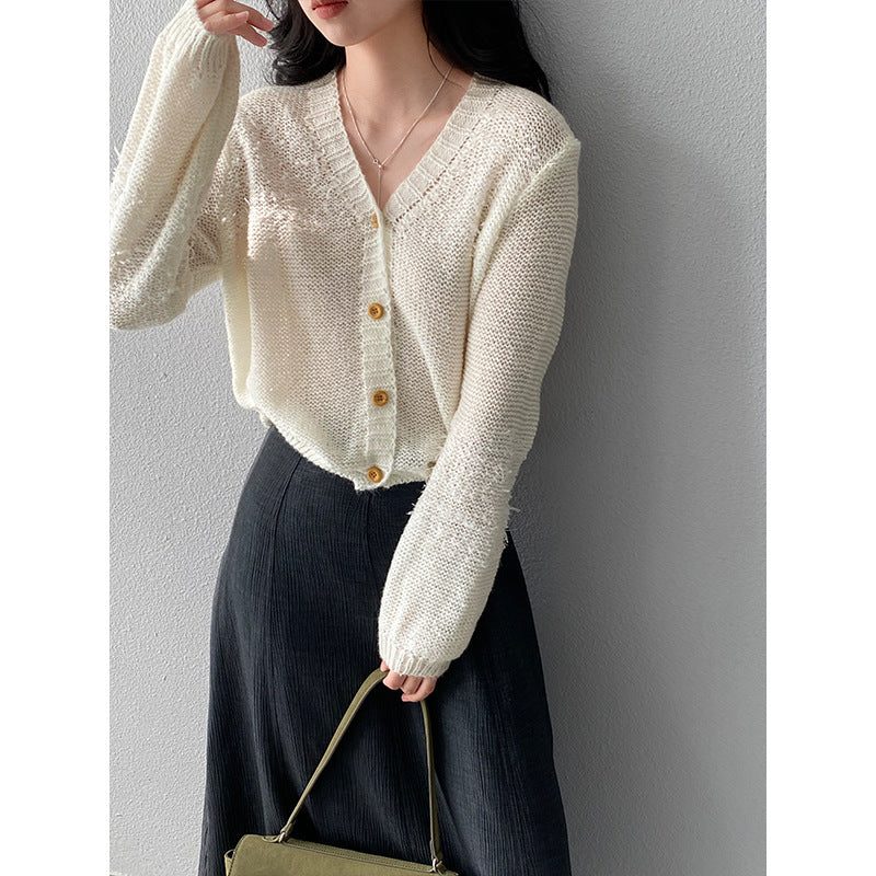 【cimz80905】實拍早春法式溫柔☁️軟糯親膚薄款針織小外套260311