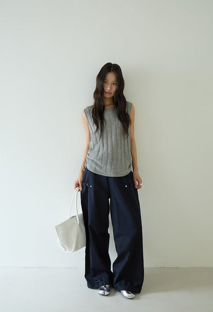 【L3121】實拍美式工裝闊腿休閒褲+朋克風腰帶250825