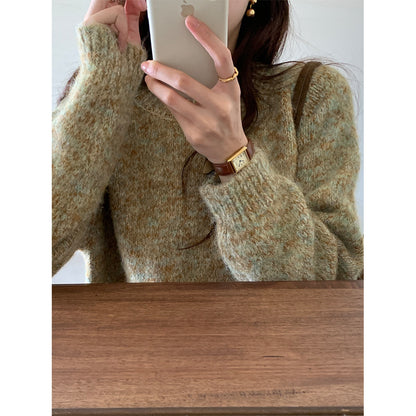 【H5505】實拍復古氣質花紗加厚針織毛衣251118