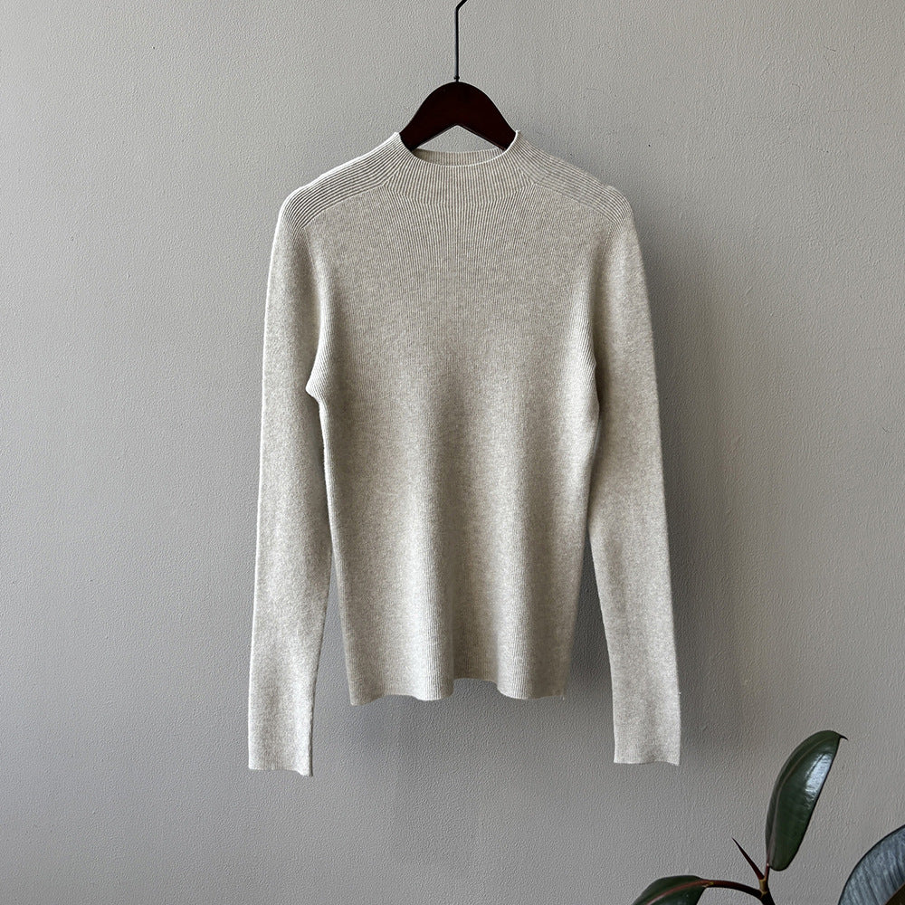 【Y315】實拍高級感半高領針織衫（棉羊毛4%)251106