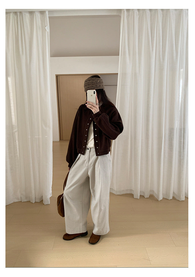 【H567】實拍秋冬挺版圓領棒球服外套251021