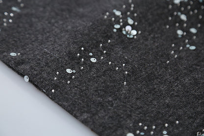 【LD11045】實拍S~XL法式重工時髦毛呢亮片短裙251202