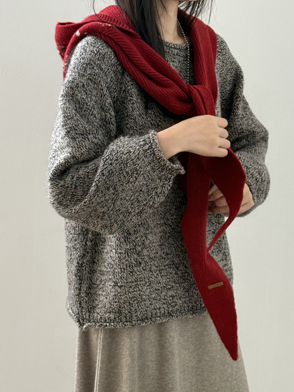 【Y276】實拍冬季軟糯慵懶保暖針織毛衣（棉羊毛10%)251106