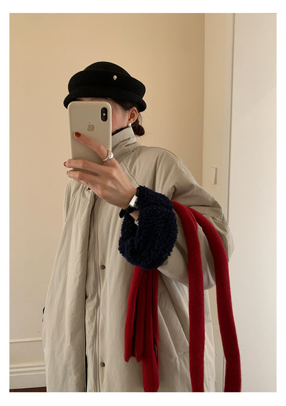 【H5498】實拍韓系加厚保暖長款棉服大衣外套251118