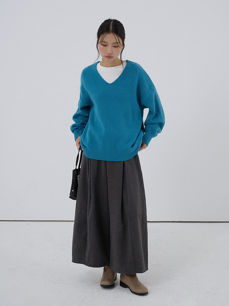 【LD3281】實拍慵懶寬鬆棉羊絨針織毛衣251103