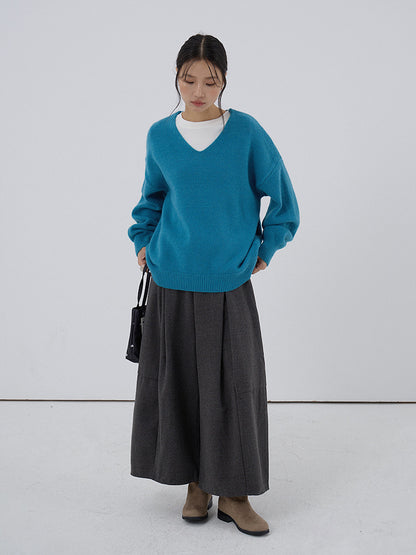 【LD3281】實拍慵懶寬鬆棉羊絨針織毛衣251103