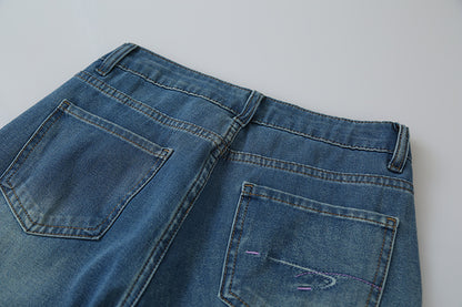 【LD11326】S~XL神級包容力大長腿👖四面彈舒適高腰顯瘦微喇叭牛仔褲260601