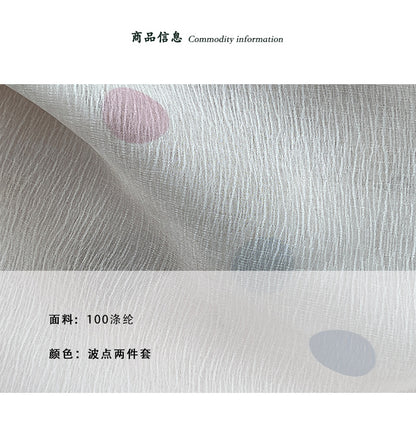 【cimz6551】法式復古女伶🦋波點彩虹燈籠連身洋裝+寬鬆A字裙套裝260514