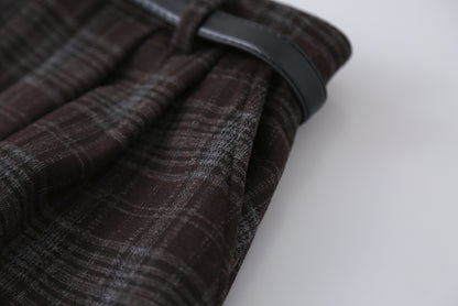 【LD11071】實拍氣質復古格紋毛呢a字裙251209