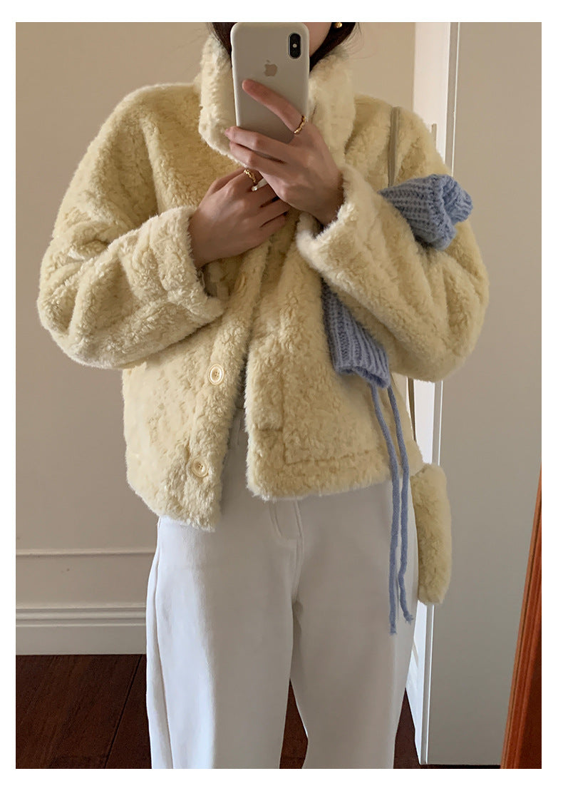 【H5506】實拍 溫柔輕奢皮毛一體保暖仿皮草大衣外套251118