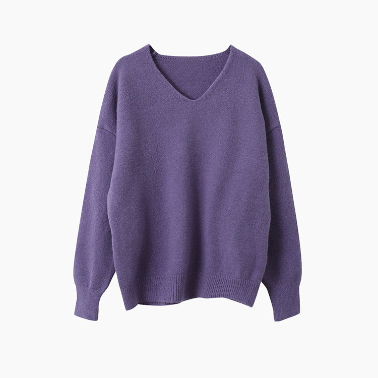 【LD3281】實拍慵懶寬鬆棉羊絨針織毛衣251103