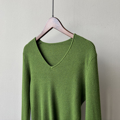 【YP313】實拍冬季氣質簡約v領針織衫251113