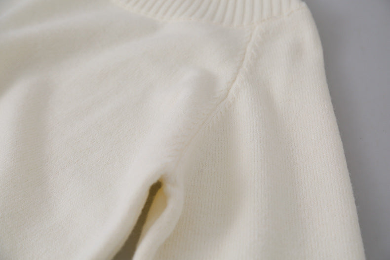 【LD11062】實拍慵懶高級感北極融針織毛衣（可拉一字肩）251209