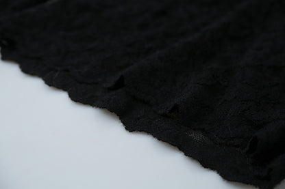 【LD3295】實拍法式喇叭袖加絨蕾絲衫251103