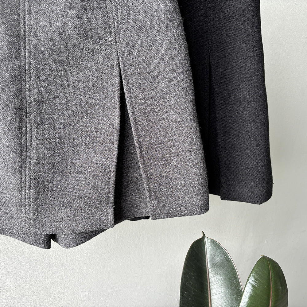 【Y82682】實拍冬季厚款毛呢高腰開叉裙褲 251106