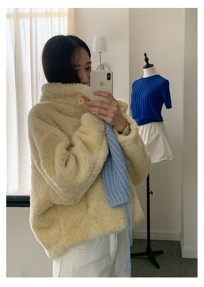 【H5506】實拍 溫柔輕奢皮毛一體保暖仿皮草大衣外套251118