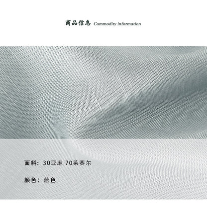 【cimz1897】法式復古甜美🎀天絲亞麻氣質收腰綁帶短袖襯衫260520