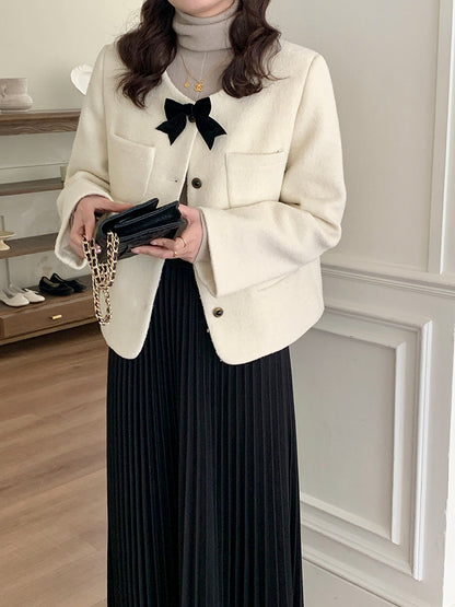 【LD9632】實拍氣質經典厚款羊毛43%白鴨絨外套（白鴨絨50%)251209