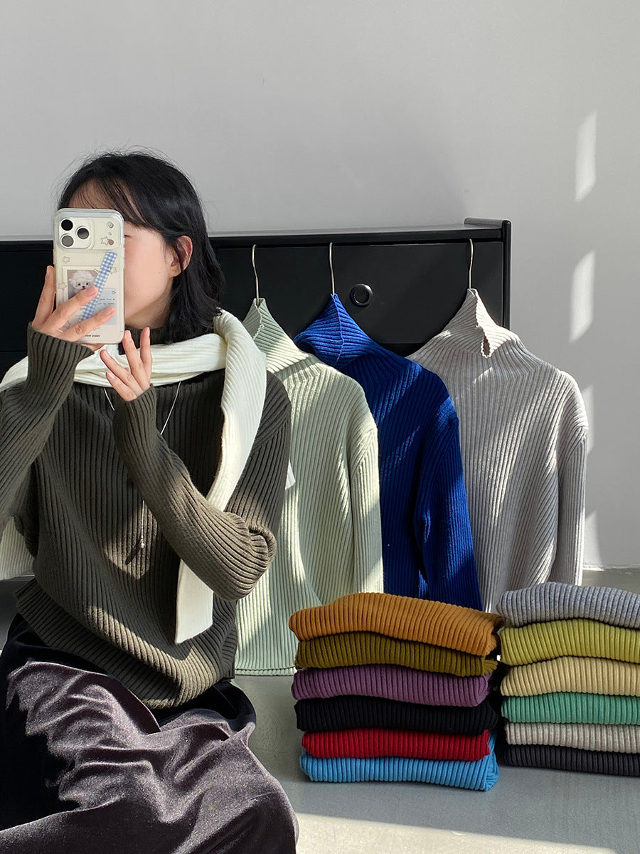 【cimz1388】實拍高領加厚高級感針織毛衣251128