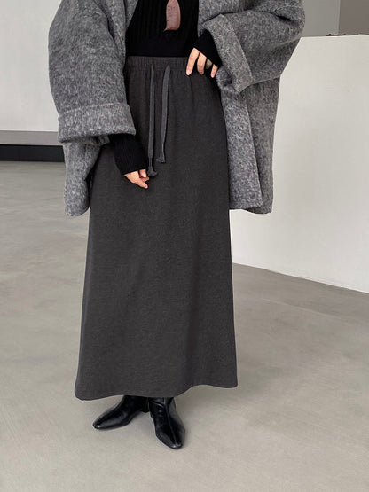 【cimz1722】實拍高級雙面絨感保暖顯瘦直筒裙251201