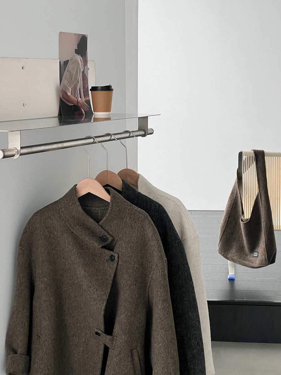 【cim2517】實拍蘇黎世冬日立領雙面呢毛呢外套大衣(100羊毛)251030